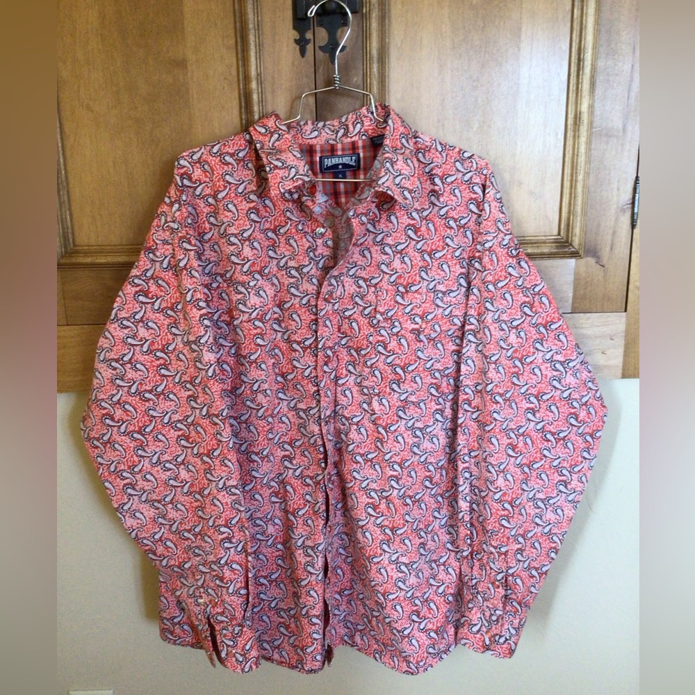 XL Panhandle men’s pearl snap western shirt.